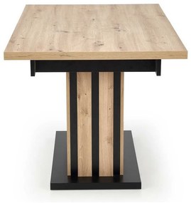 Masă de bucătărie Lamello 160 cm, stejar artisan / negru