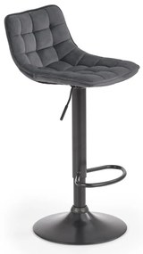 Scaun de bar H95 velvet gri