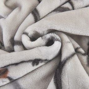 Lenjerie de pat gri din micropluș/cocolino pentru pat de o persoană 140x200 cm Ronja – My House