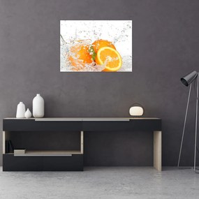 Tablou pe sticlă - Portocale zemoase (70x50 cm)