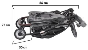 Carucior sport ultracompact pentru copii NOVOKIDS™ London PRO, Transformabil in troller, Spatar reglabil in 3 trepte, Pozitie somn, Roti
