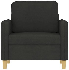 Canapea de o persoana, negru, 60 cm, material textil Negru, 78 x 77 x 80 cm