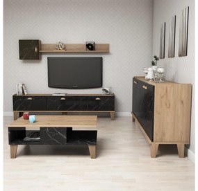 Mobilier living Sommer 2 (Stejar + marmură). 1088213