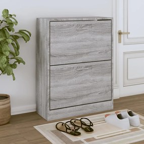vidaXL Pantofar, gri sonoma, 63x24x81 cm, lemn prelucrat