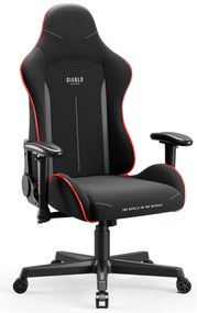 Scaun de gaming LED Diablo X-Starter: negru