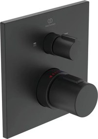 Baterie cada - dus incastrata Ideal Standard Ceratherm C100 negru mat