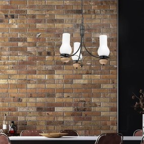 Lustră pe lanț Brilagi COTTAGE 3xE14/40W/230V fag/alb