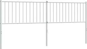 vidaXL Tăblie de pat de schimb metalică, alb, 193 cm