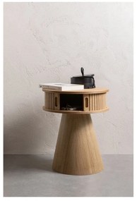 Noptieră în culoare naturală cu aspect de lemn de pin Karri – WOOOD