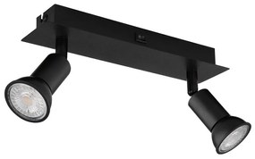 Aplica de perete / tavan 2L design modern Drew negru