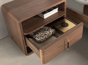 Noptiera design LUX cu sertare Walnut Veneer