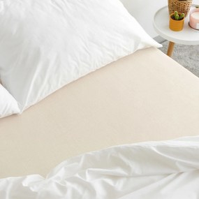 Goldea cearceafuri de pat din terry cu elastic - crem 90 x 220 cm