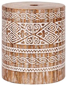 vidaXL Bază pentru umbrelă Altele alb spălat Ø34 x 40 cm Lemn masiv