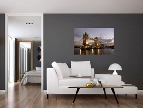 Tablou - Tower Bridge la noapte (90x60 cm)
