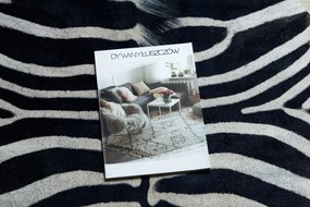 Covor Artificial Cowhide, Zebră G5128-1 alb negru din piele