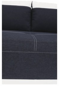 Canapea extensibilă, alb/albastru, SALEM