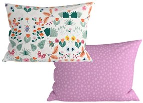 Set 2 bucati huse decorative pentru perna LUNETTA 40x60 cm, roz