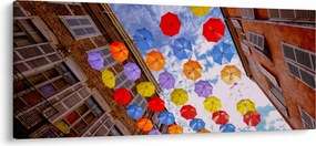 Tablou - Umbrele colorate (120x50 cm)