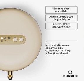 Klarstein Mașină de gheață Passau, 2 dimensiuni, 15 kg/24 h, Auto-Clean