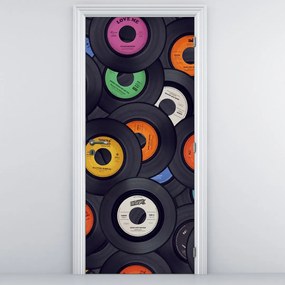 Fototapet pentru ușă - Discuri de gramofon (95x205cm)