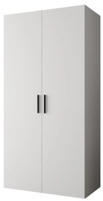 Dulap de haine 100 cm Borry 1 (alb + Negru). 1125747