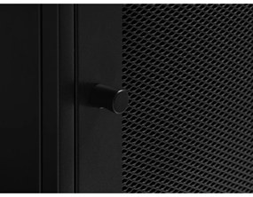 Bibliotecă neagră din metal 80x138 cm Malibu – Unique Furniture