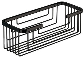 Raft pentru baie negru de montat pe perete din oțel inoxidabil Gedy Smart – Sapho