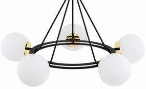 Lustra suspendata 5L eleganta AMALFI negru