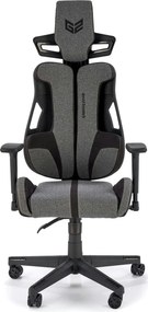 Scaun gaming NITRO 2, gri/negru, material textil, 66x68x130/137 cm