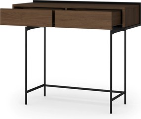 Consolă Zenar 100 cm cu sertare - nuc elegant / negru