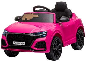 HOMCOM Mașină electrică pentru copii sub licență Audi RS Q8, vehicul electric cu telecomandă, MP3, USB, Bluetooth, roz | Aosom Romania