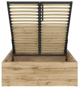 Pat de o persoană 120 cm Tetrix 6 (stejar wotan) (cu somieră) (cu sp. depozitare). 1098487