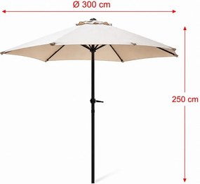Umbrelă de grădină reglabilă AVENBERG SUNNY BASIC 300, diametru 3M, bej