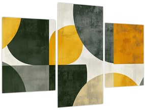 Tablou - Abstracție în culoare de măslin (90x60 cm)