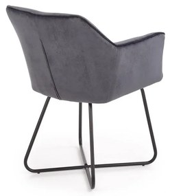 Scaun de bucaterie Faustina, gri/negru