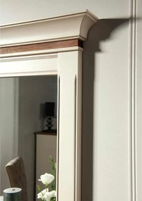 Oglindă lemn masiv crem Provence 136x83cm -Natur