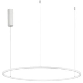 Lustra LED suspendata design modern circular TARQUIN D-80cm alba