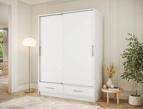 Dulap cu uși glisante Estantte II, 150x60x200 cm – Alb