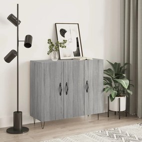 vidaXL Dulap, gri sonoma, 90x34x80 cm, lemn compozit