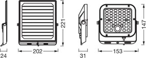 Osram - Proiector solar LED cu senzor ENDURA LED/10W/230V IP65 + DO