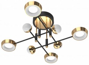 Zuma Line MX7170-8-3BGT - Lustră aplicată de tavan LARA LED/60W/230V, auriu/negru, compatibilă cu dimmer