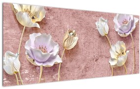 Tablou cu flori (120x50 cm)