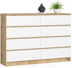 Comodă Keanu III (stejar artisan + alb). 1070738