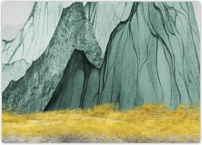 Tablou pe sticlă - Munții Smarald N⁰3 (70x50 cm)