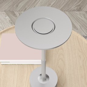 HOMCOM Lampă de masă Touch LED, Lampă de Noptieră Fără Fir cu Baterie Reîncărcabilă, 3 Tonuri de Lumină, Ø13x28,5 cm, Argintiu | Aosom Romania