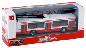 Rappa Troleibuz metalic roșu, 16 cm