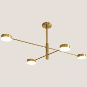 Lustră LED pe tijă LED/48W/230V 4000K auriu