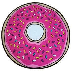 Prosop de plajă roz din bumbac ø 150 cm Donut – JAHU collections