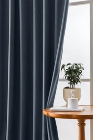 Draperie opaca gri inchis VELVET 135x250 cm Sistem de agatare: Rejansa