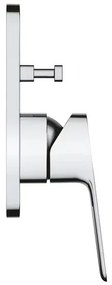 Baterie cada-dus incastrata Grohe Cubeo crom lucios fara corp ingropat